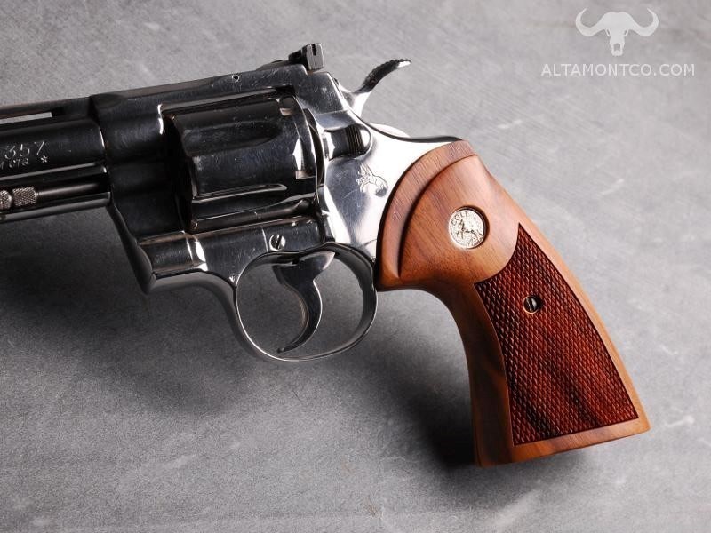 NIB Altamont Colt Python American Walnut Grips-img-0