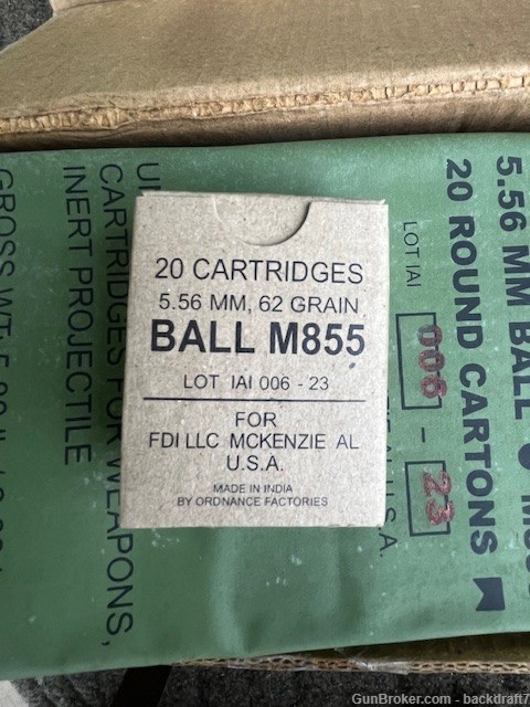 5.56 M855 Green Tip Ammo 1000 Rounds in Battle Packs FDI New Production  -img-2