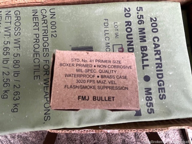 5.56 M855 Green Tip Ammo 1000 Rounds in Battle Packs FDI New Production  -img-3