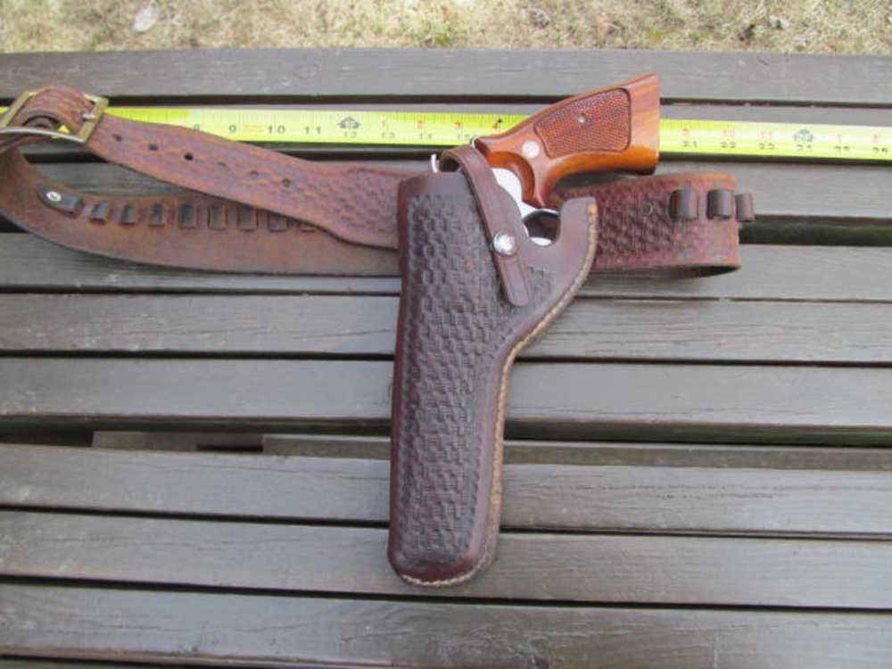 Idaho Leather Co Holster and Cartridge Belt - S&W N Frame X 6-1/2"-img-16