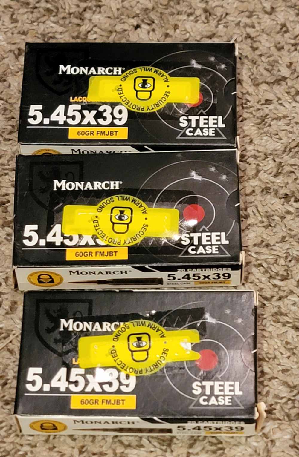 60rds Monarch 5.45x39mm 60gr ammo FMJ steel case by Barnaul 5.45 ak74-img-1