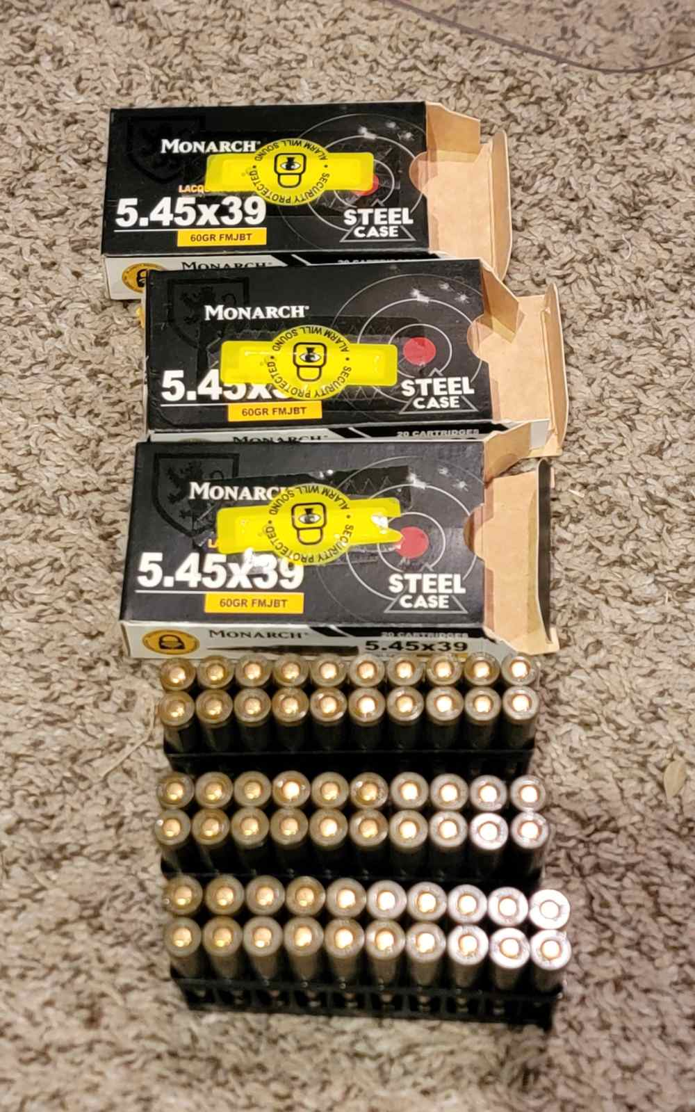 60rds Monarch 5.45x39mm 60gr ammo FMJ steel case by Barnaul 5.45 ak74-img-0