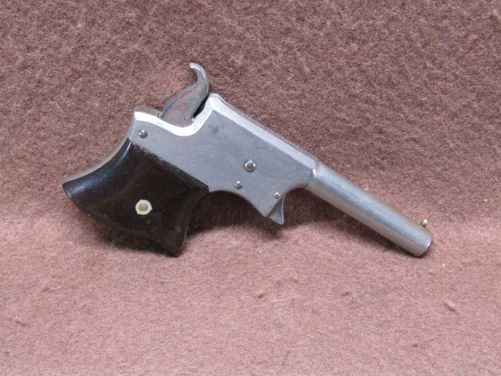 rARE Antique Remington Derringer 22 Short Single Shot 3.25" BRL VG Bore -img-0