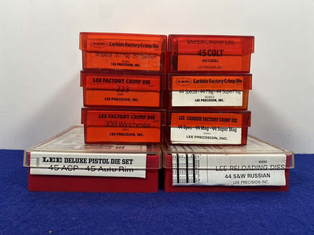 8 Mixed Lee Reloading Dies .223 / .308 / .357 / .44 / .45 *RELOADING SETUP*-img-20