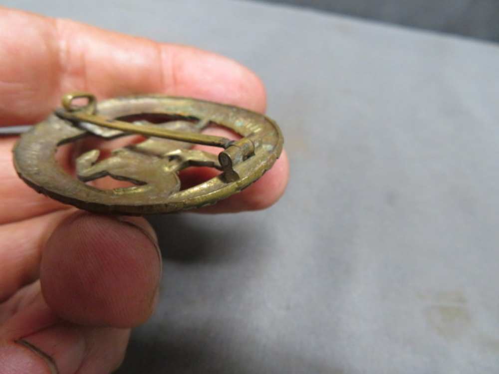 WWII GERMAN BRONZE HORSEMAN’S BADGE-ORIGINAL-VERY HARD TO FIND-img-6