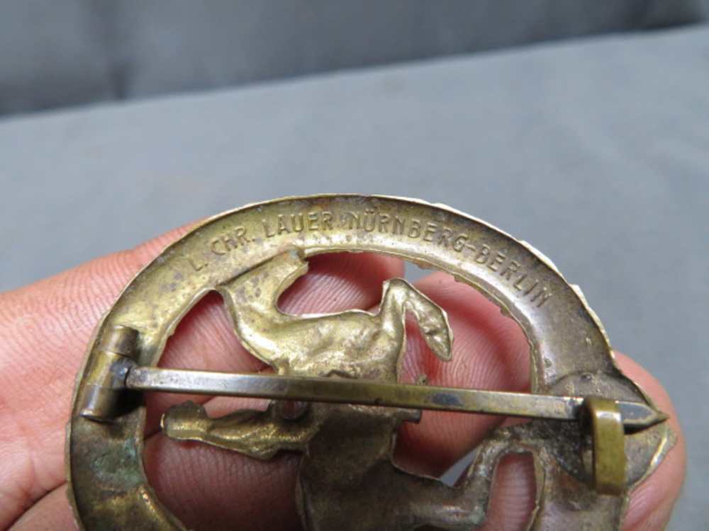 WWII GERMAN BRONZE HORSEMAN’S BADGE-ORIGINAL-VERY HARD TO FIND-img-3