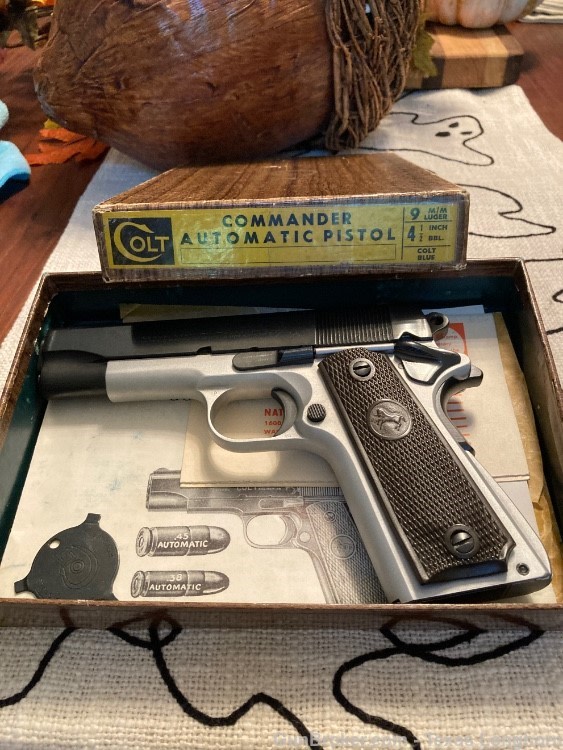 Colt 1911A1 LW Commander 9mm “RARE Bi-Tone” 1963 MINT-NIB Colt Letter-img-27