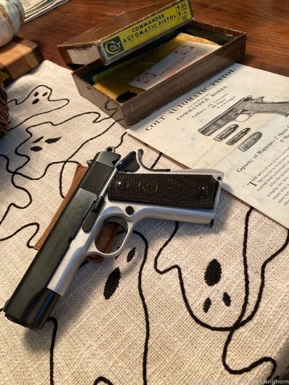 Colt 1911A1 LW Commander 9mm “RARE Bi-Tone” 1963 MINT-NIB Colt Letter-img-0