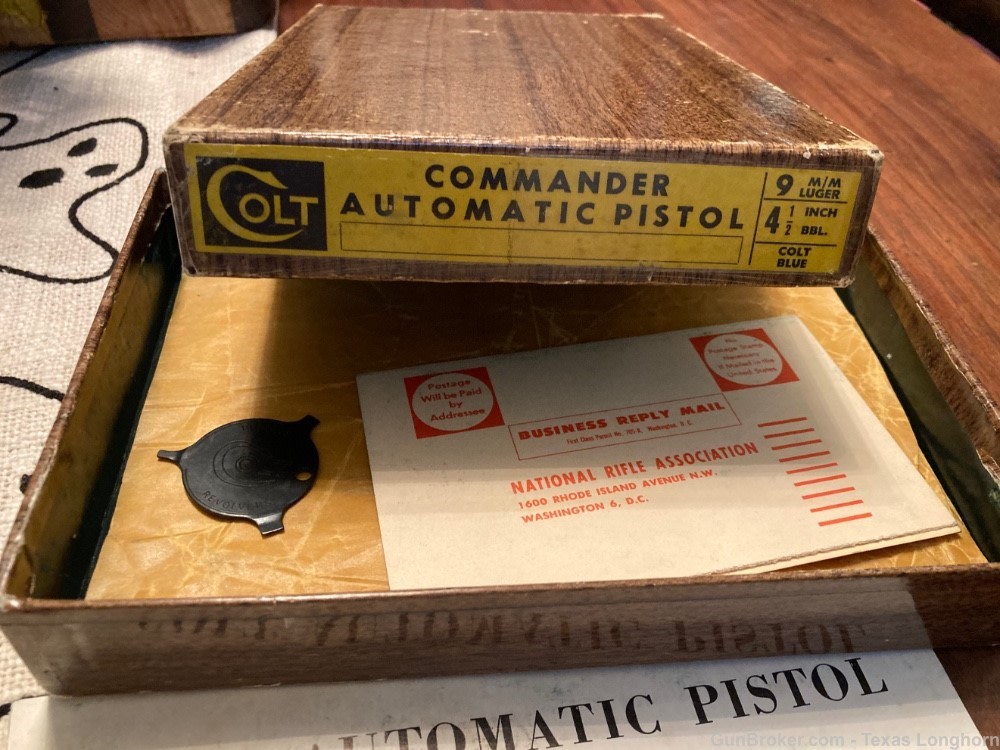 Colt 1911A1 LW Commander 9mm “RARE Bi-Tone” 1963 MINT-NIB Colt Letter-img-11