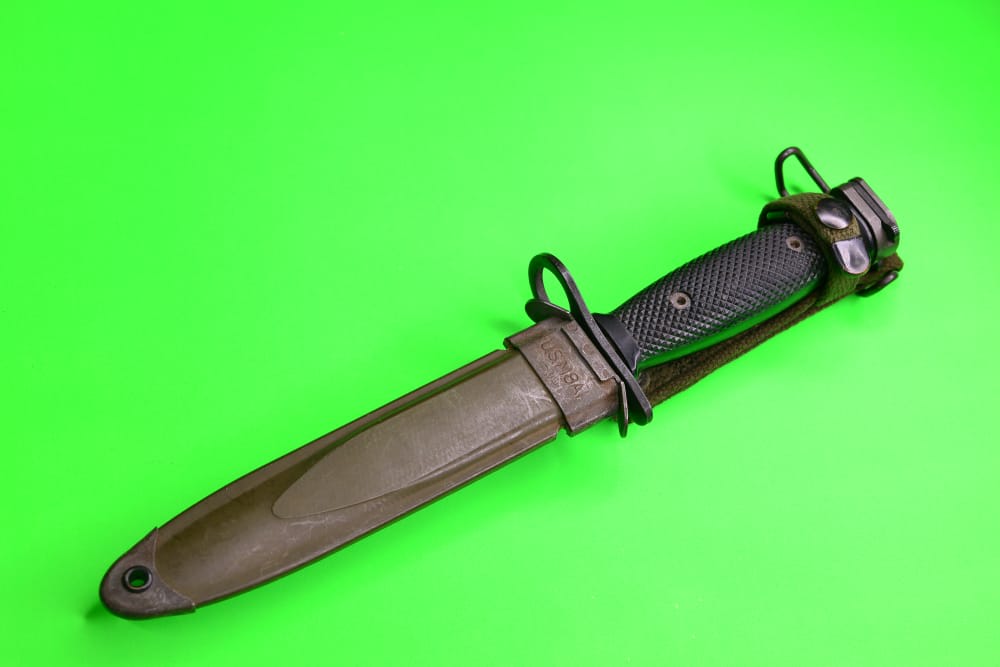  M7  US M8A1 Bayonet Bayo + Knife sheath AUTHENTIC for Colt AR15 Rifle  -img-1