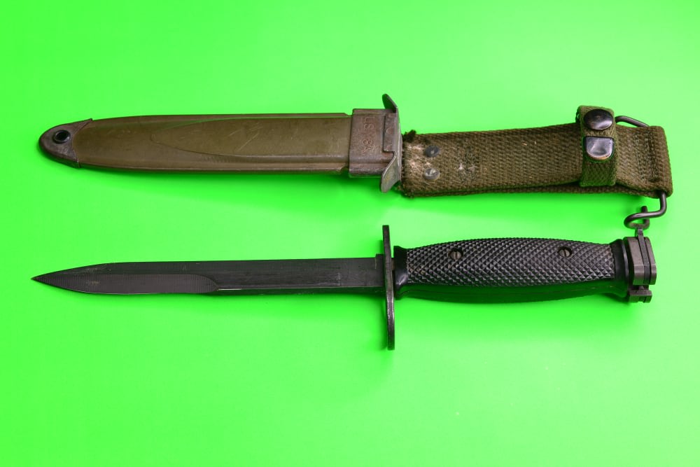  M7  US M8A1 Bayonet Bayo + Knife sheath AUTHENTIC for Colt AR15 Rifle  -img-0