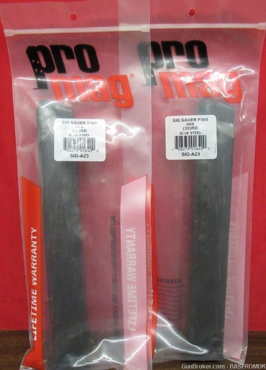 2 Sig Sauer P365 9mm 32rd ProMag Magazines - NEW-img-0