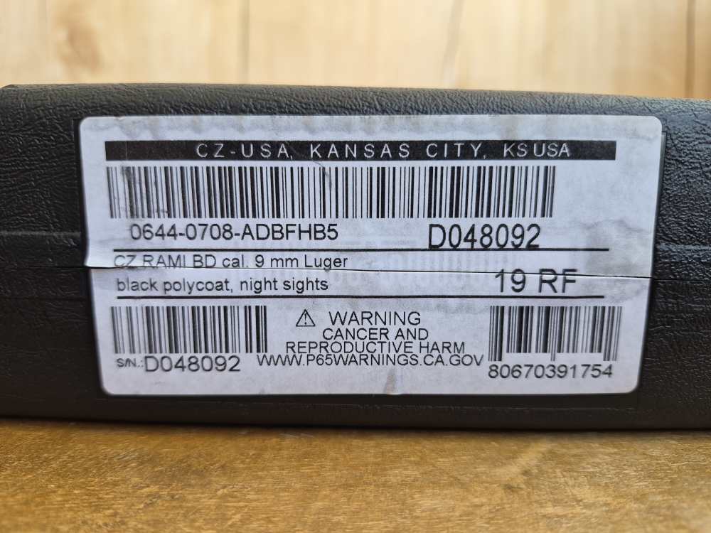CZ 2075D RAMI 9mm 3" 2 Mags Orig Case DA/SA 91754-img-29