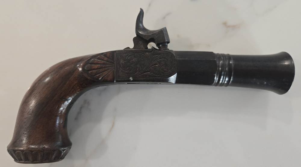 Antique Folding Trigger Blunderbuss Pocket Pistol-img-0