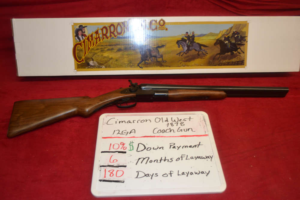 Cimarron Old West 1878 Coach Gun SXS 12GA 20"Barrels, Layaway Available.-img-0