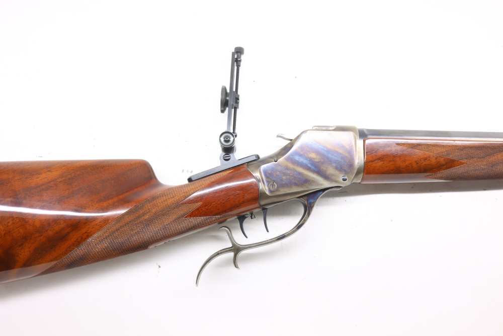 Uberti Winchester 1885 High Wall 40-65 34" Octagon peep sights #26080144-img-0