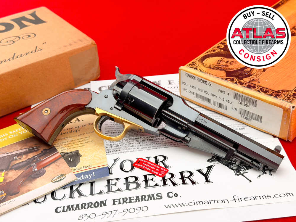 Cimarron 1858 New Model Army 5.5" Blued .45 Colt Revolver w/ Box-img-8