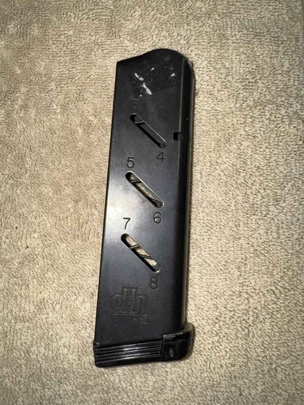 D&H Tactical 1911 45ACP 8 Round Magazine Black QPQ Steel Government Model-img-1