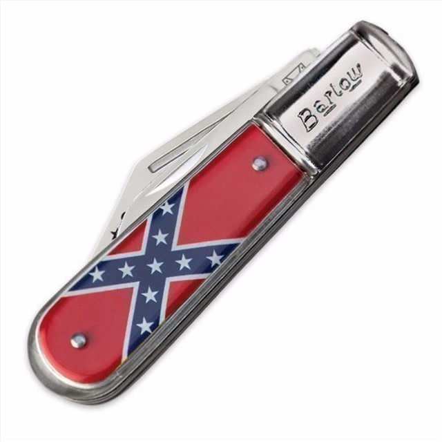 Rebel Flag 2 Blade Barlow Knife - NEW-img-1