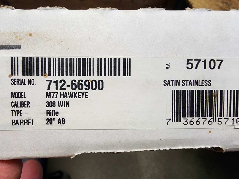 PICS! NEW RUGER HAWKEYE HUNTER 308 WINCHESTER 20 SS THREADED STAINLESS M 77-img-1