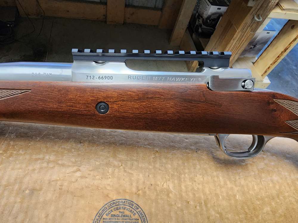 PICS! NEW RUGER HAWKEYE HUNTER 308 WINCHESTER 20 SS THREADED STAINLESS M 77-img-19