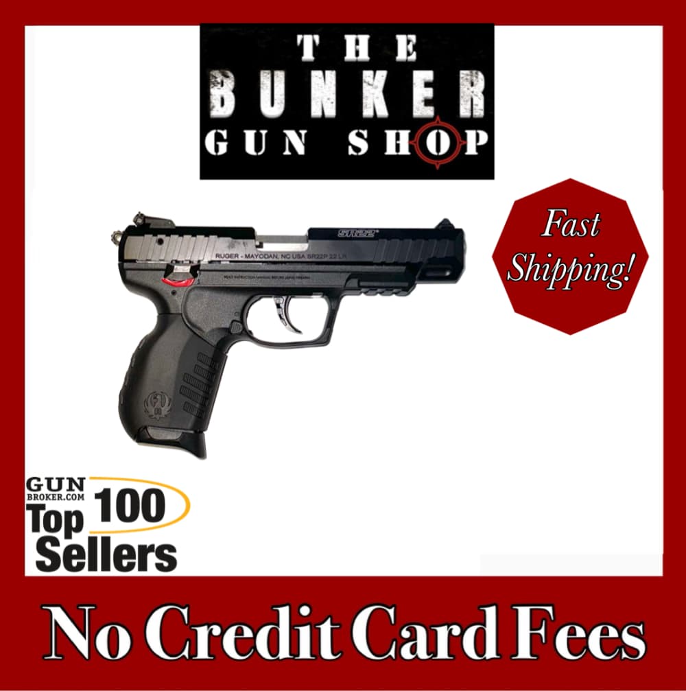 USED! RUGER MODEL SR22 SEMI AUTO PISTOL .22LR W/ 3 MAGS $.01 PENNY-img-0