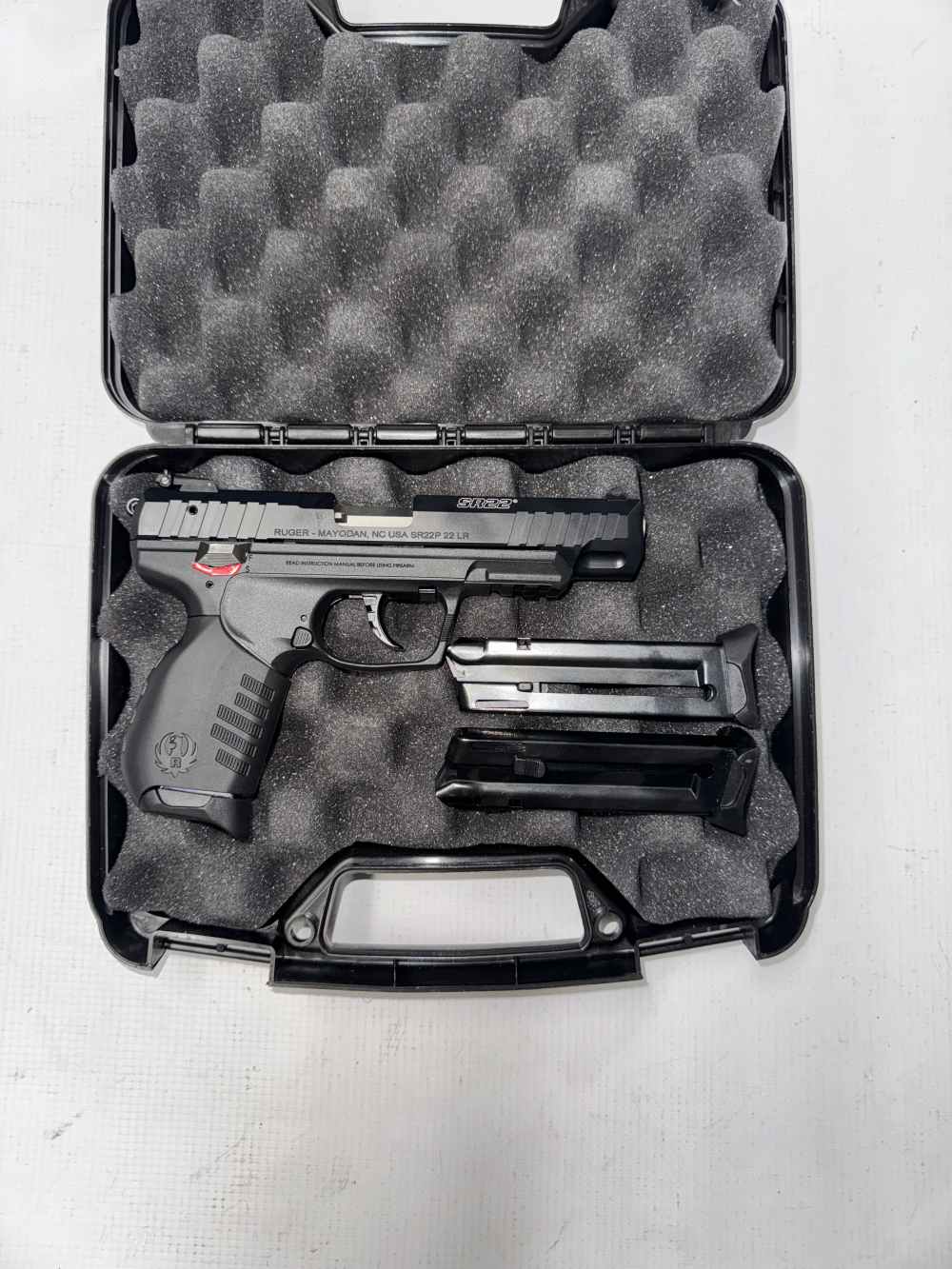 USED! RUGER MODEL SR22 SEMI AUTO PISTOL .22LR W/ 3 MAGS $.01 PENNY-img-3