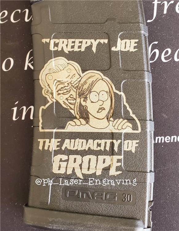 Creepy Joe Laser Engraved PMAG TRUMP 2020! AR15 magazine-img-0