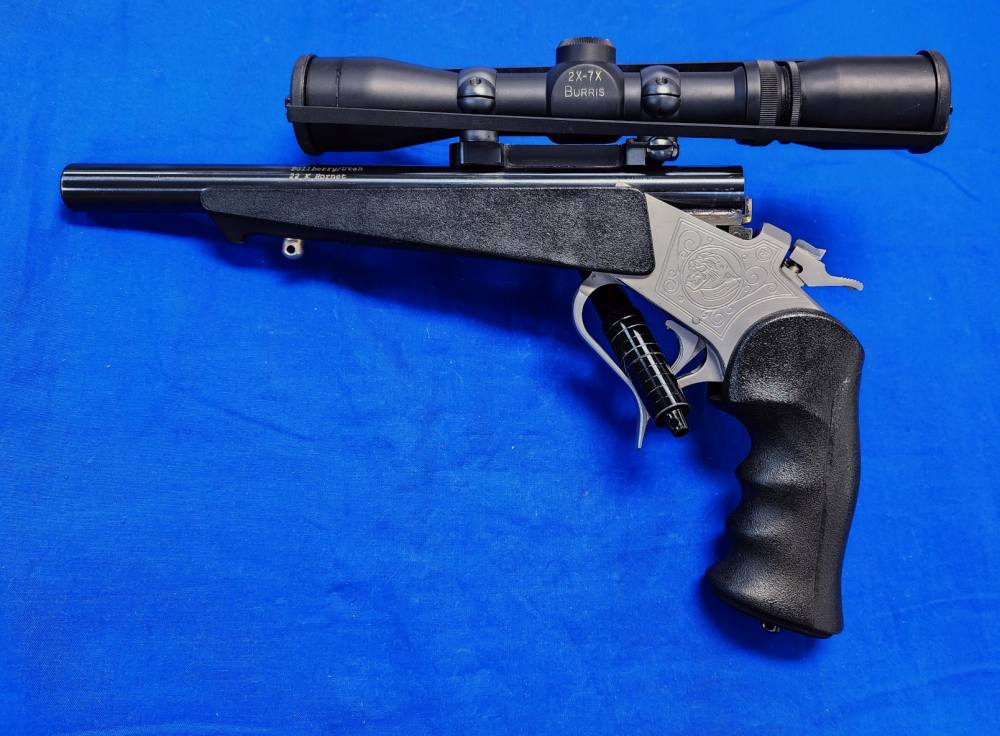 THOMPSON/CENTER CONTENDER .22 K-HORNET 11" BULLBERRY, BURRIS SCOPE-img-1