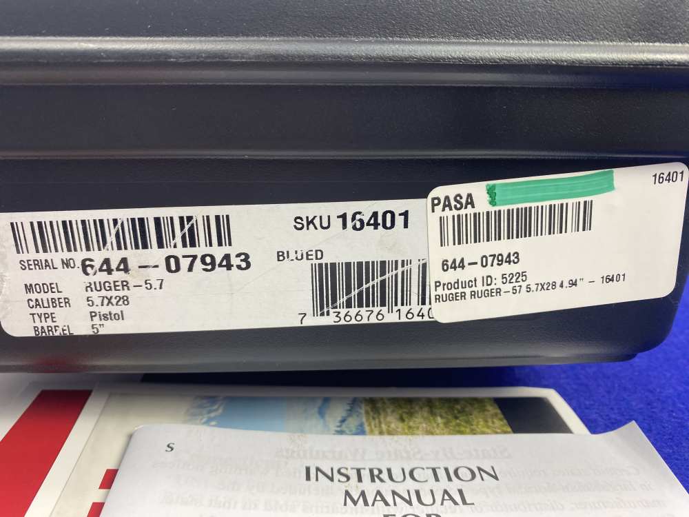 2025 Ruger-5.7 5.7x28 Black 4.94" *CONSECUTIVE SERIAL SET 2 of 2*-img-4