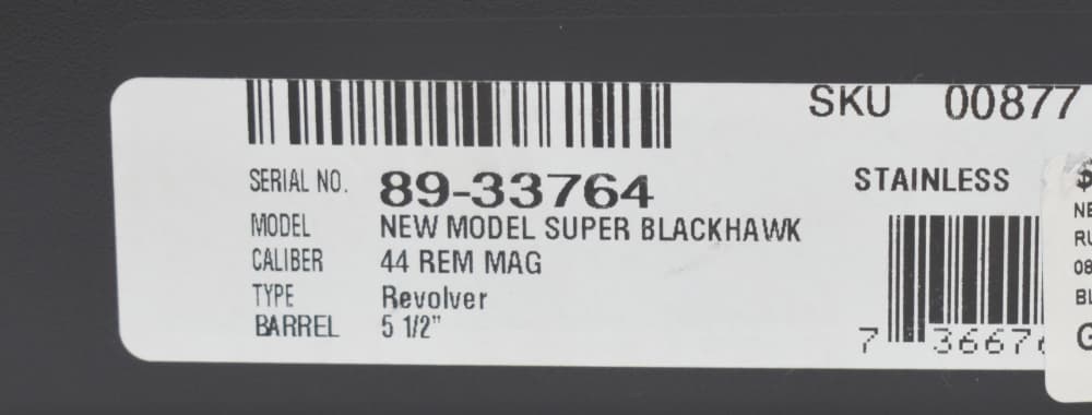 RARE RUGER NEW SUPER BLACKHAWK BISLEY .44 REM MAG 00877 NIB PENNY SALE SS -img-4