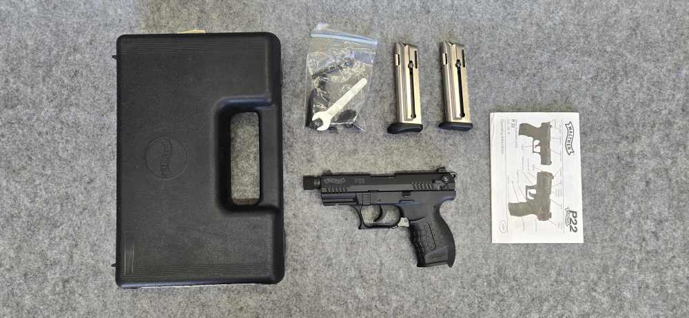Walther P22 22 LR 4" Threaded Barrel Pistol | 2 mags, box, manual-img-0