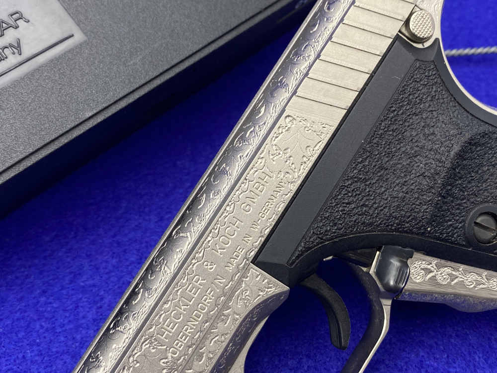 1997 Heckler & Koch HK P7K3 9k Nickel *MASTERFUL GERMAN OAK LEAF ENGRAVING*-img-15