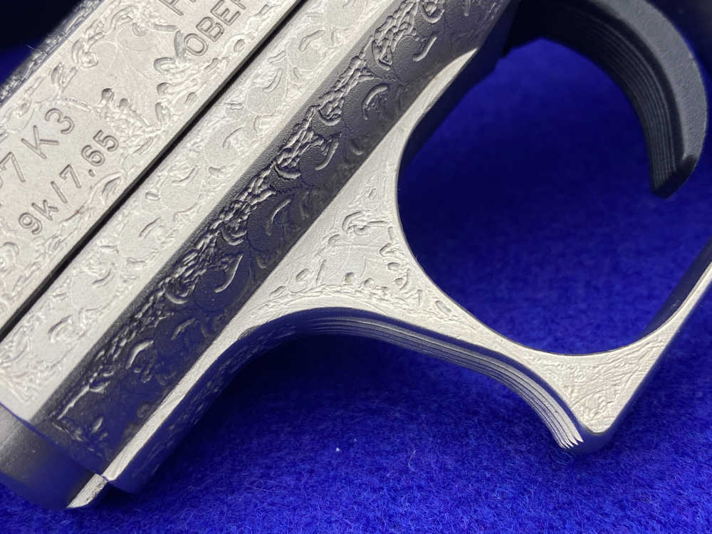 1997 Heckler & Koch HK P7K3 9k Nickel *MASTERFUL GERMAN OAK LEAF ENGRAVING*-img-13