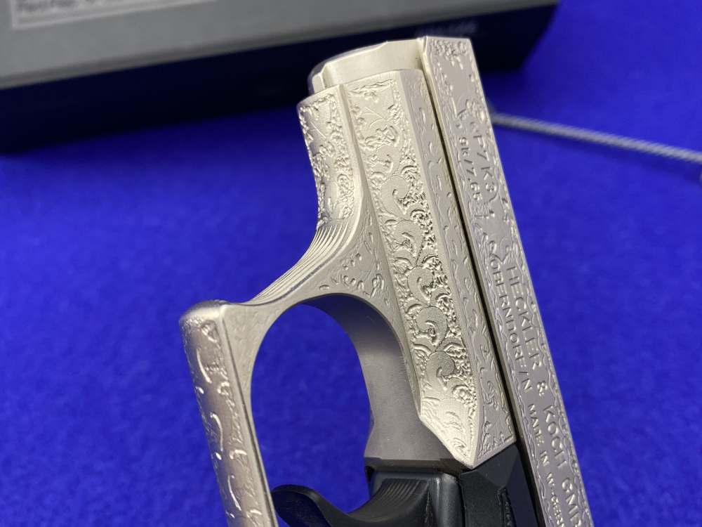 1997 Heckler & Koch HK P7K3 9k Nickel *MASTERFUL GERMAN OAK LEAF ENGRAVING*-img-45