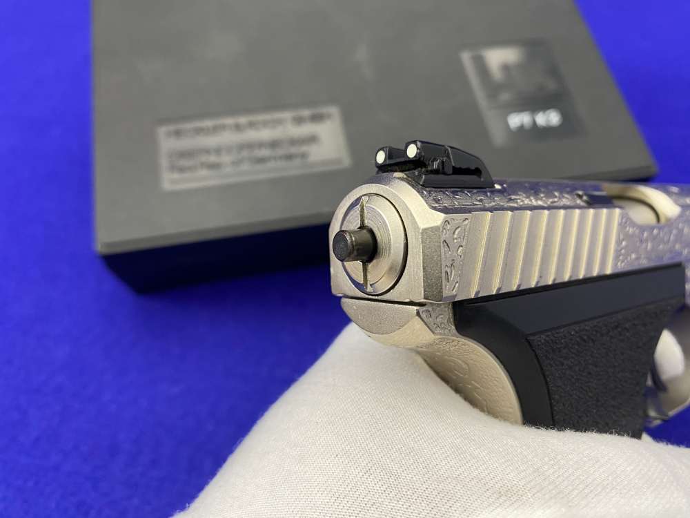 1997 Heckler & Koch HK P7K3 9k Nickel *MASTERFUL GERMAN OAK LEAF ENGRAVING*-img-53