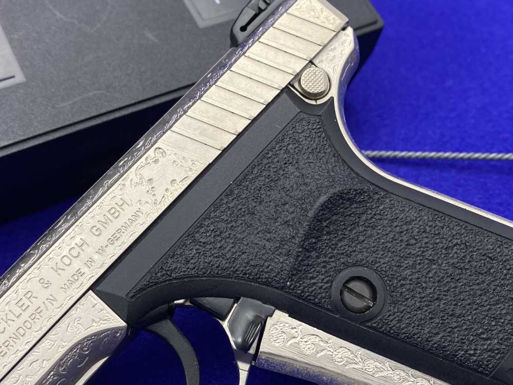 1997 Heckler & Koch HK P7K3 9k Nickel *MASTERFUL GERMAN OAK LEAF ENGRAVING*-img-5