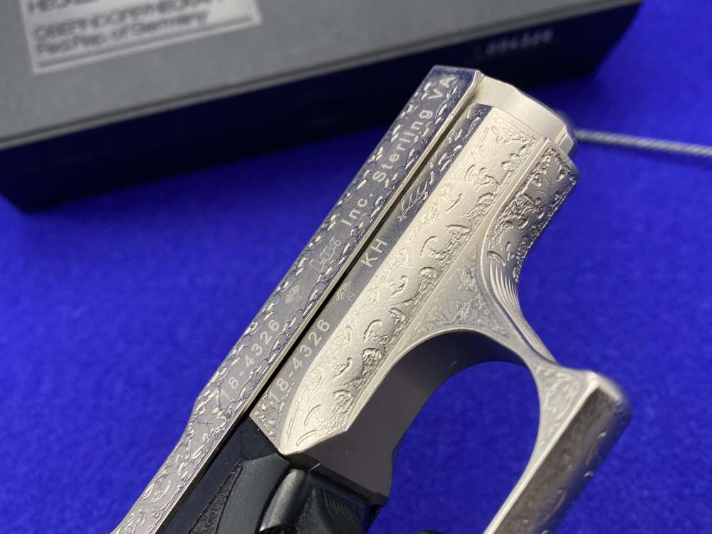 1997 Heckler & Koch HK P7K3 9k Nickel *MASTERFUL GERMAN OAK LEAF ENGRAVING*-img-44