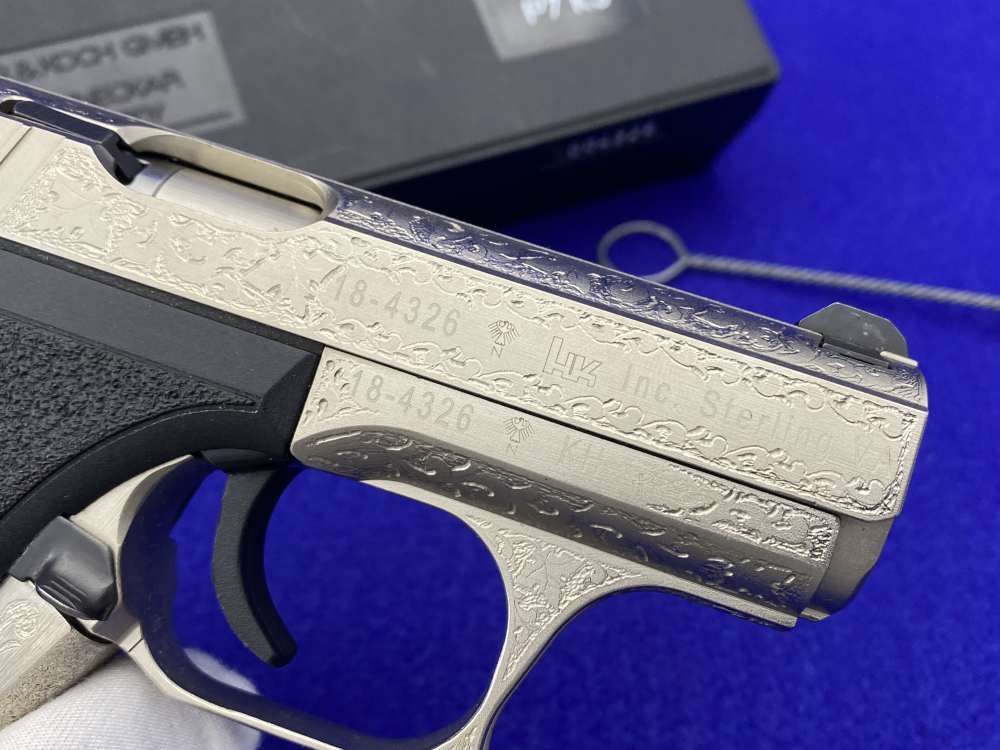 1997 Heckler & Koch HK P7K3 9k Nickel *MASTERFUL GERMAN OAK LEAF ENGRAVING*-img-27