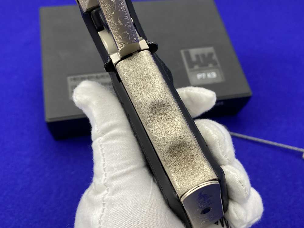 1997 Heckler & Koch HK P7K3 9k Nickel *MASTERFUL GERMAN OAK LEAF ENGRAVING*-img-37