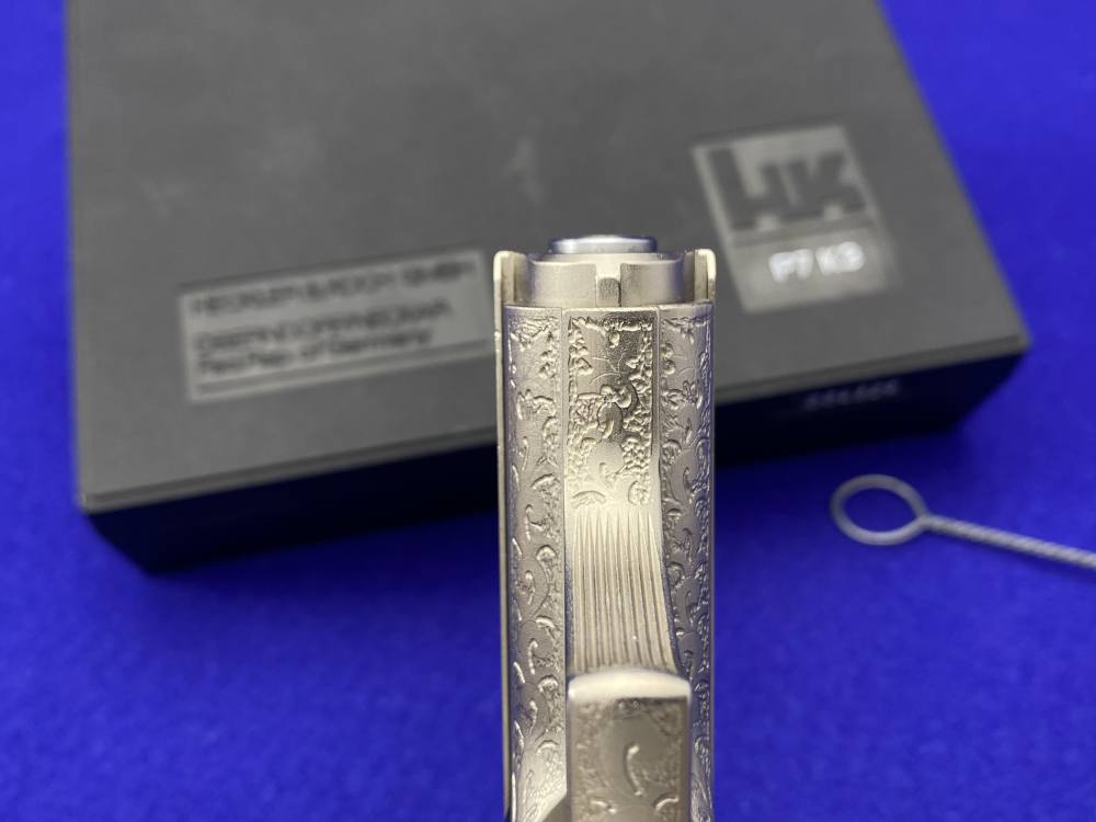 1997 Heckler & Koch HK P7K3 9k Nickel *MASTERFUL GERMAN OAK LEAF ENGRAVING*-img-40