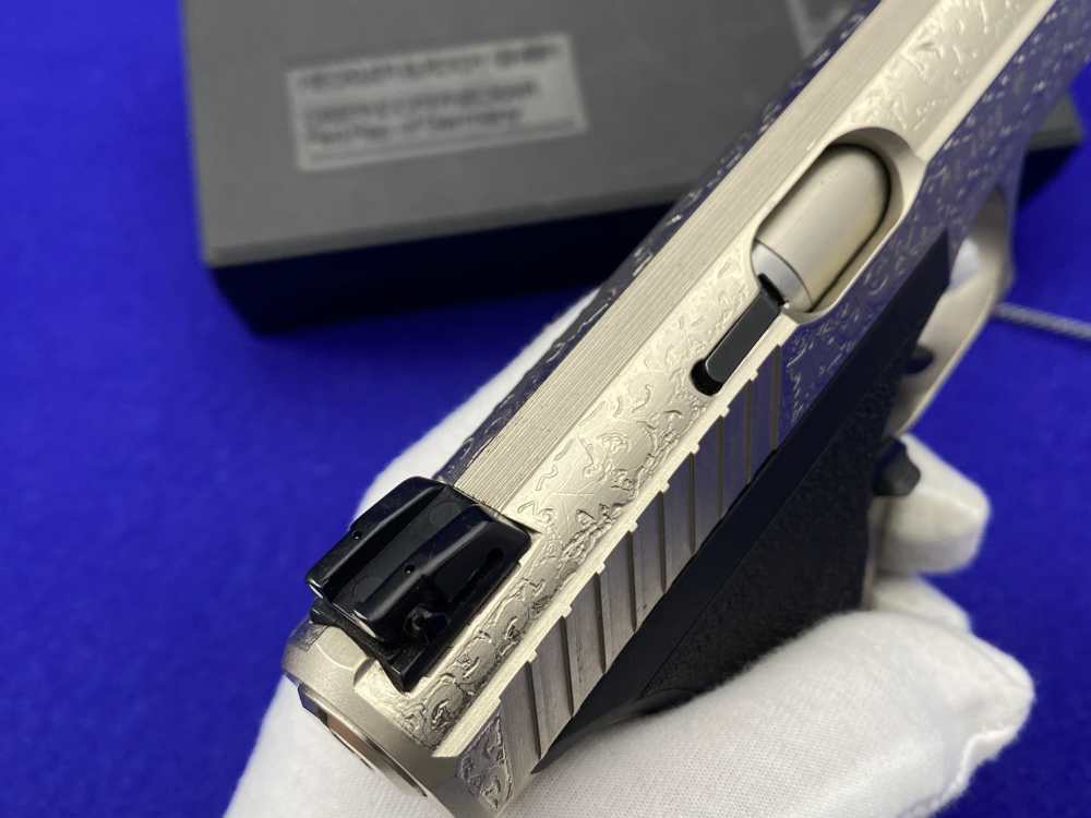 1997 Heckler & Koch HK P7K3 9k Nickel *MASTERFUL GERMAN OAK LEAF ENGRAVING*-img-31