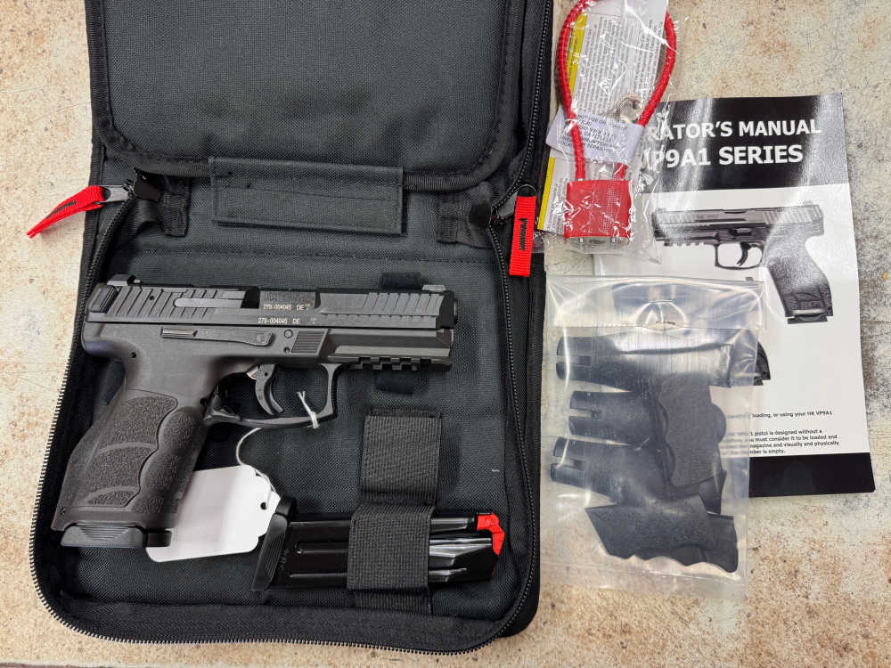 HK VP9 VP9A1 K 9MM 2-15RD MAGS OPTIC READY SLIDE NEW DISPLAY MODEL-img-0