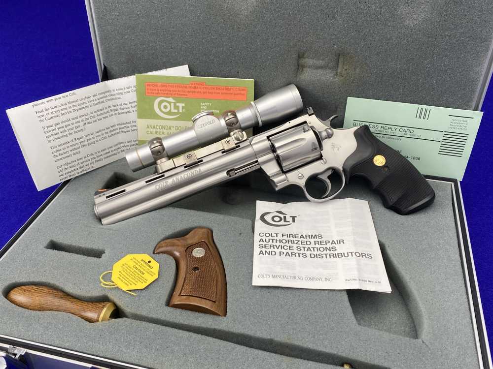 1991 Colt Anaconda Hunter .44 Mag 8" *HOLY GRAIL CUSTOM SHOP ANACONDA*-img-3