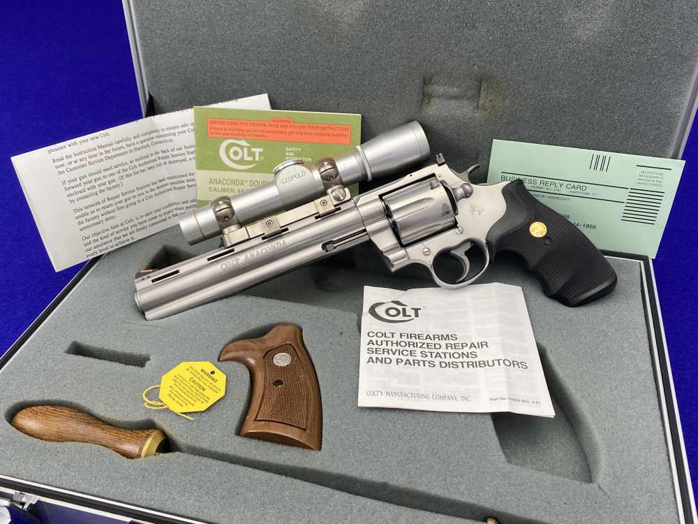 1991 Colt Anaconda Hunter .44 Mag 8" *HOLY GRAIL CUSTOM SHOP ANACONDA*-img-0