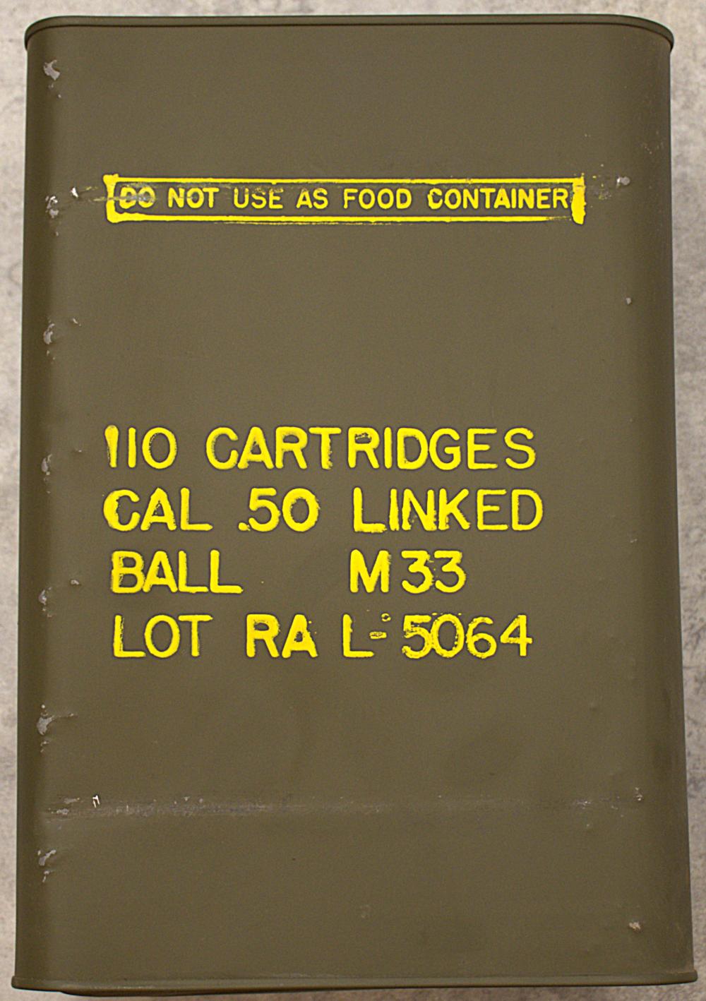 Sealed 50 BMG 110 Round Can Linked U.S. M33 Ball Ammunition MaDeuce .50-img-0