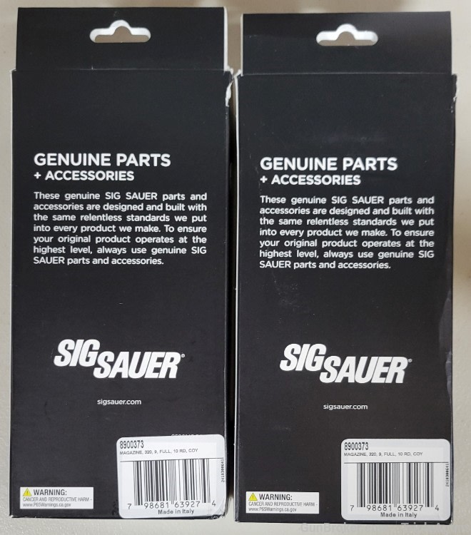 Sig Sauer P320F M18 9mm 10rd factory magazine coyote base 8900373 lot of 2-img-1