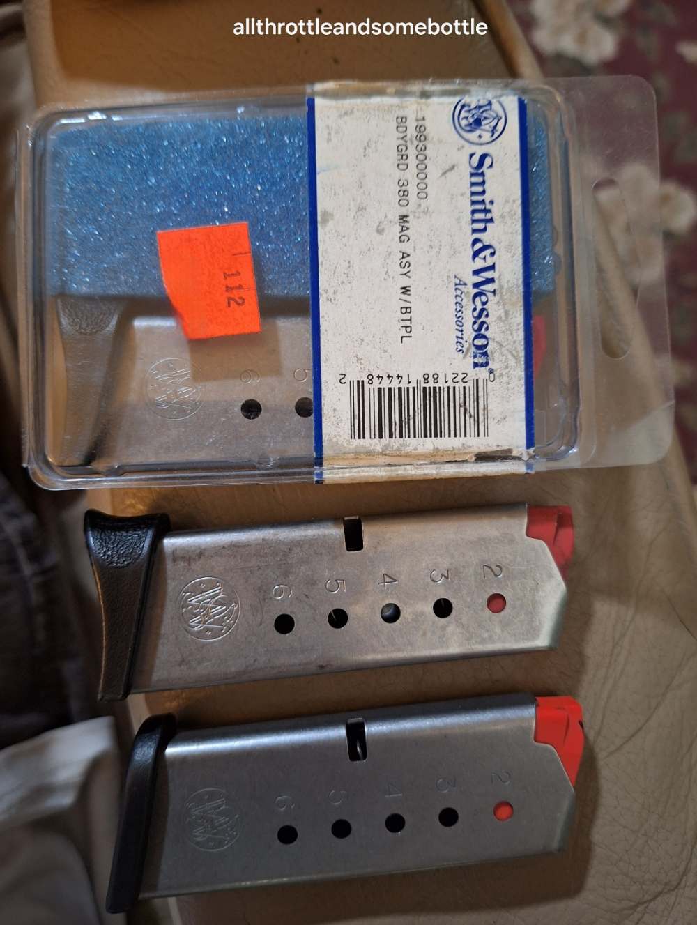 (4) S&W Magazine Bodyguard .380 6 Rd (1) NIB & (3) used-img-0
