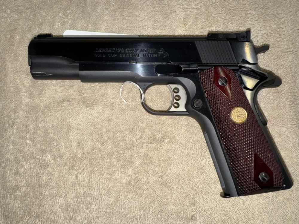 2015 Colt Gold Cup National Match Series 70 45ACP 5” O5870A1 Blued VG Box-img-1