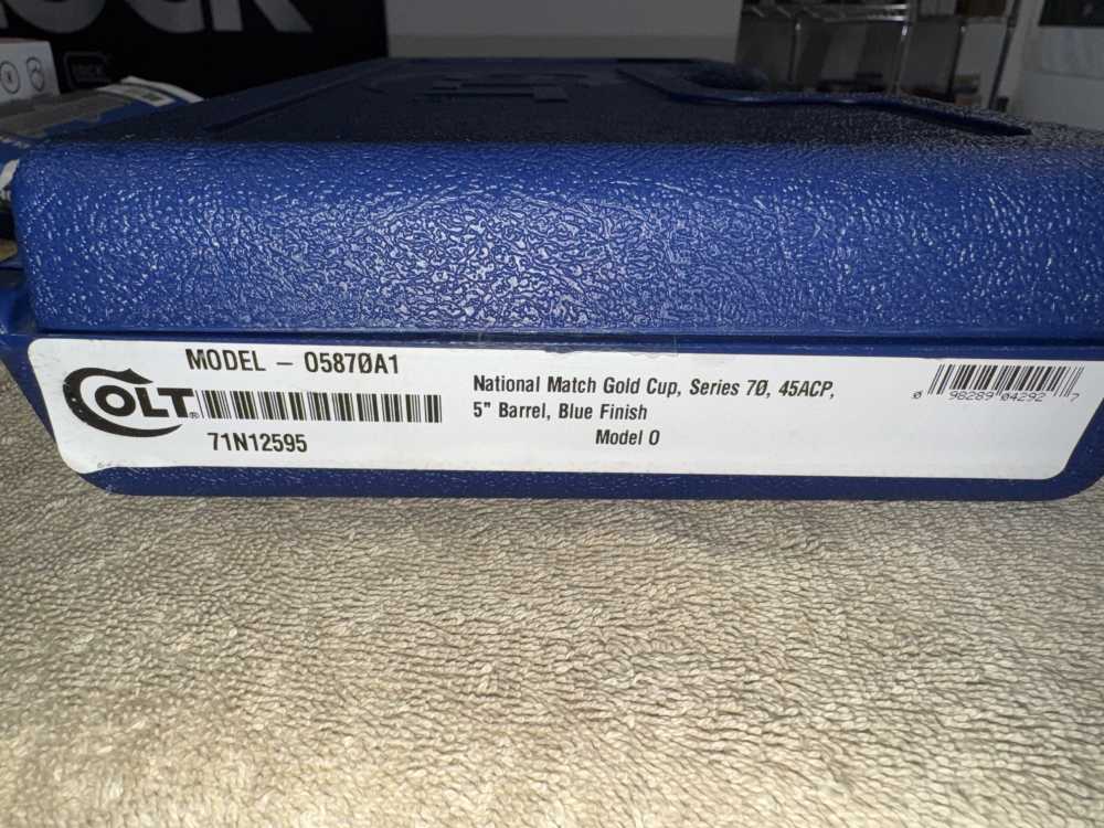 2015 Colt Gold Cup National Match Series 70 45ACP 5” O5870A1 Blued VG Box-img-13